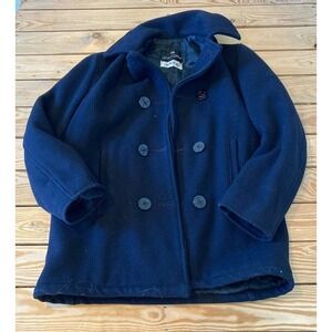 Golden Fleece Pea Coat Size 34 Men’s Navy Blue